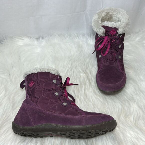 Columbia Shoes - Columbia Powder Summit Quilted Waterproof Suede Lace Up Booties Sz‎ 10